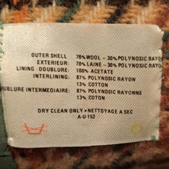 Vintage 70s Funky Double Breasted Tie Belt Utex Wool Blend Overcoat sz 13/14 - Picture 10 of 14